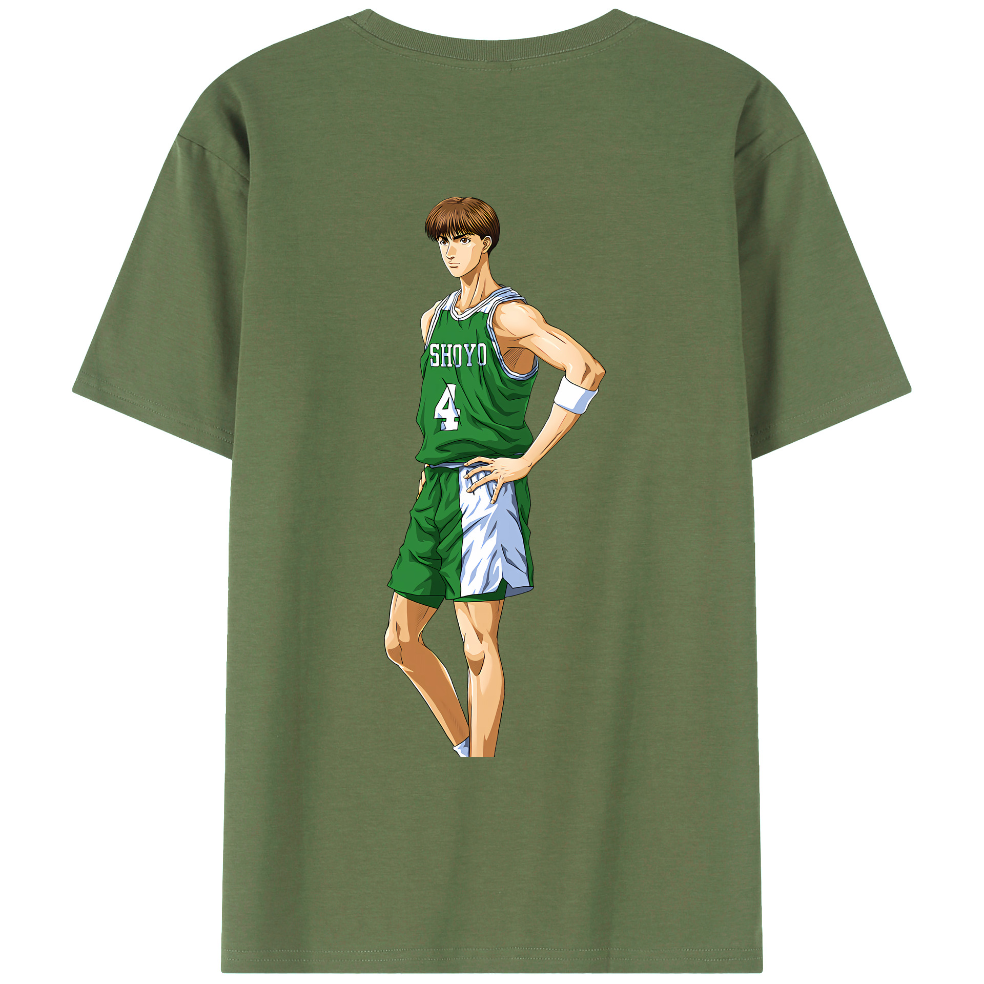 （画像用） SLAM DUNK／スラムダンク 綿100％ メンズ半袖Tシャツ（バックプリント） 通気性